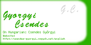 gyorgyi csendes business card